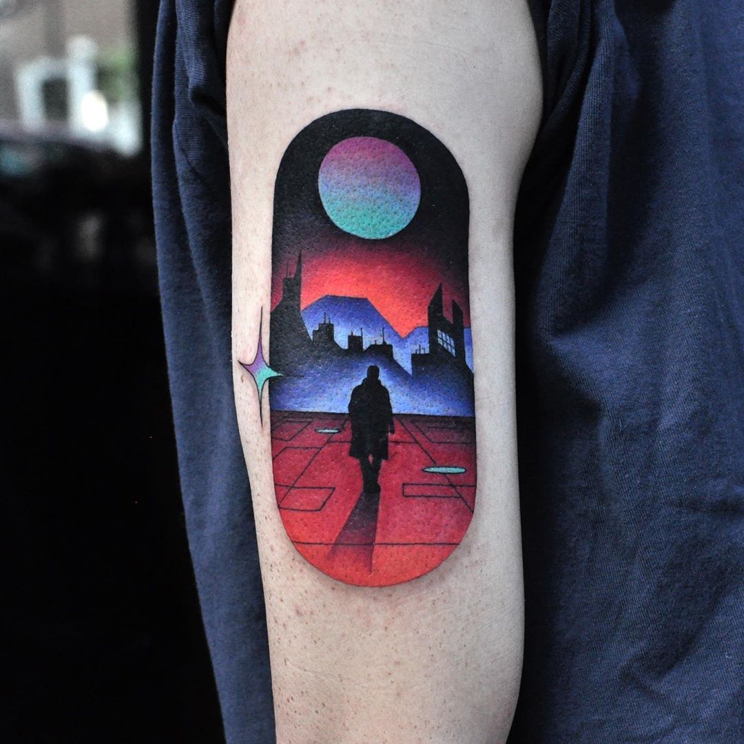 My Bladerunner 2049 inspired tattoo from a while back You cannot beat a  bit of Joi   rbladerunner