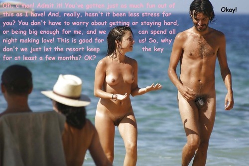 chastitybeach:  She seems to be awfully persuasive.  With such logical arguments from such a cutie, you’d be persuaded, too, wouldn’t you?  Can’t argue with her logic…