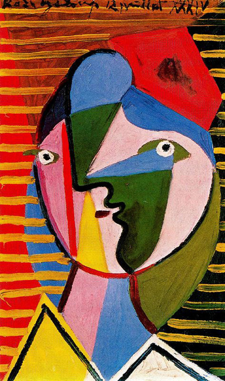 artist-picasso:Woman turned right, 1934, Pablo Picassohttps://www.wikiart.org/en/pablo-picasso/woman-turned-right-1934