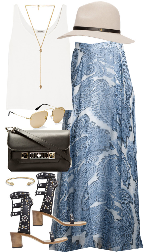 Untitled #182 by inspirene featuring prada glasses
Totême white top, 73 AUD / Milly floor length skirt, 285 AUD / Isabel Marant ankle strap shoes, 340 AUD / Proenza Schouler genuine leather handbag, 2 125 AUD / Ettika collar necklace, 79 AUD /...