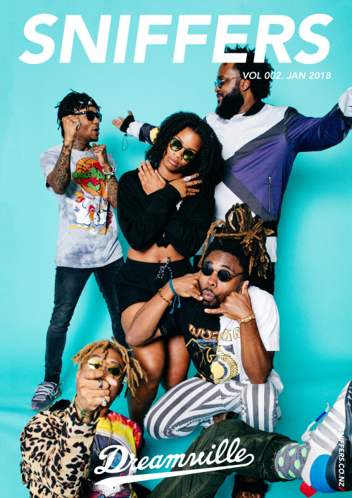 Dreamville’s Bas, EarthGang, Ari Lennox &amp; J.I.D. for Sniffers Magazine Vol. 002 [2018].