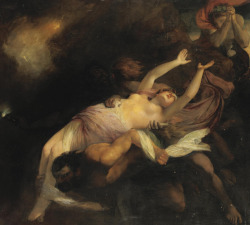 silenceformysoul:  Henry Thomson - Eurydice hurried back to the Infernal Regions, 1814 