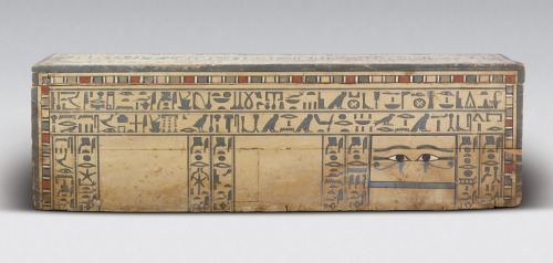 Coffin of Itib (Jt-jb), a high-ranking Hathor Priestess, 1919-1818 BC. Painted wood. Assiut, Egypt. 