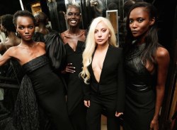 ladygagadaily:  Lady Gaga at Brandon Maxwell fashion show #2 