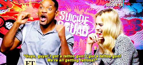 suicideisquad:  ‘Why didn’t you get a squad tattoo?’