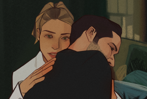 p4lmyre: trying styles & brushes with god’s favorite coupleref @lucifermorningstars Beautiful! 