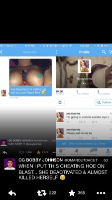 postracialcomments:  zvyozdochka:  I’m going to throw up. There’s this guy on twitter and he is literally the most misogynistic piece of shit ever. He apparently “exposes hoes” by posting nudes that he has revived by them and his whole twitter