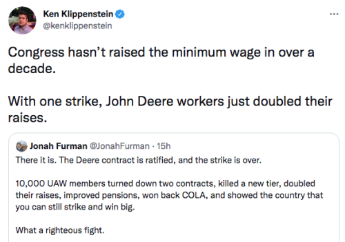 stand-up-gifs:It’s November 18th, the John Deere strike is finally over, and the workers did p