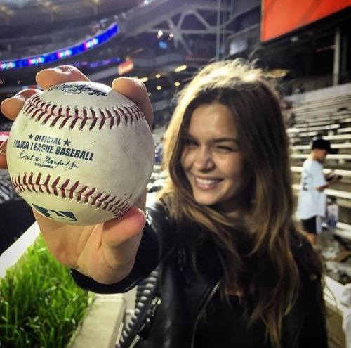 &ldquo;josephineskriver: left with a souvenir courtesy of the @athletics! what a game! ⚾️&rdquo;
