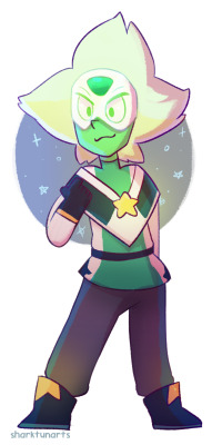 sharktunarts:  needed to do some commission samples for the future crystal gem peridot is what i live for 