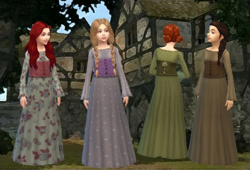 simder-talia-blog:  Medieval Dress for Girls by KiaraZurk&lt;HERE&gt; at their blog