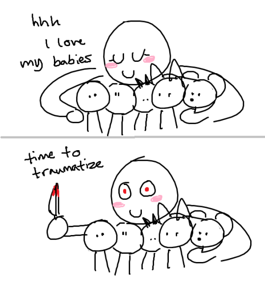 derinthemadscientist: shrineart:  chaoticbard:  socialjusticeichigo:   johniaurens:  elorra:  elorra:  why. do people get off on writing traumatizing events happening to their ocs why cant you just say “yeah i enjoy developing my ocs’ backstories”