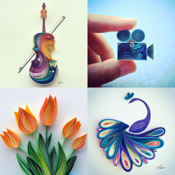 itscolossal:  Colorful Quilled Paper Designs