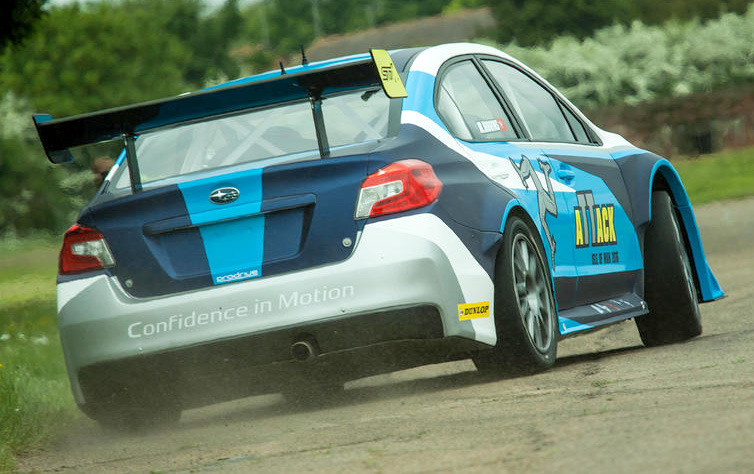 carsthatnevermadeit:  A highly modified Subaru WRX STI driven by Mark Higgins has