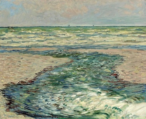 The Seacoast of Pourville, Low Tide   -    Claude Monet , 1882.French, 1840-1926oil on canvas