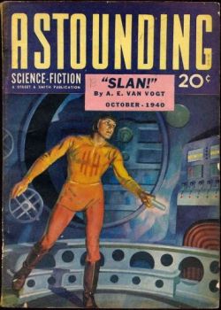 Astounding - Analog, October 1940.  Illustrated by Hubert Rogers.