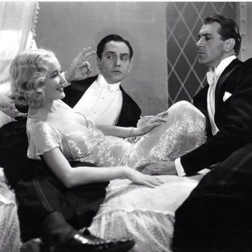 Miriam Hopkins, Fredric March and Gary Cooper.Nudes