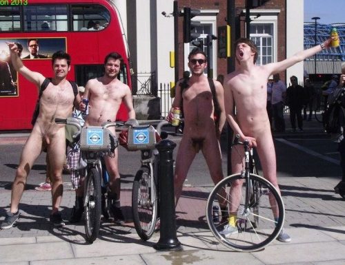 londonnakedbikeride:Use the tag for more of these guys Cute small guy on the left