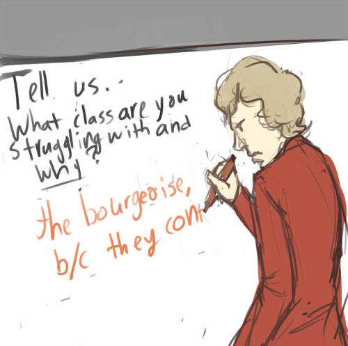 midshipmankennedy: suchbluesky: Enjolras is fun to have around at college. (Inspired by this post) C