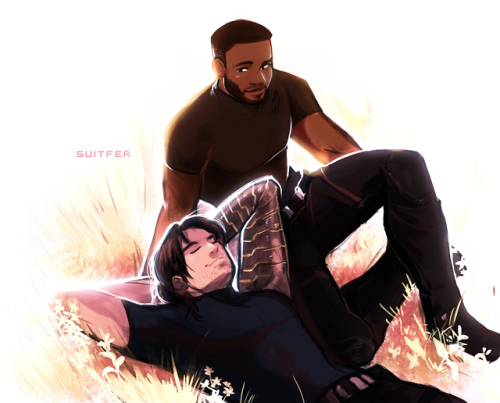 suitfer - sam and bucky are relaxing (and in love) in the soul...