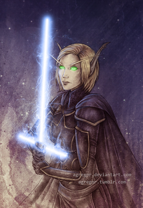 agregor: Blood Elf Paladin by Agregor DA commission