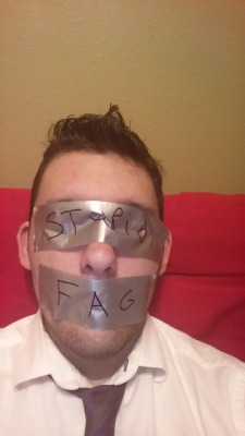 boundgagged:  Faggot Dustin chavarria 