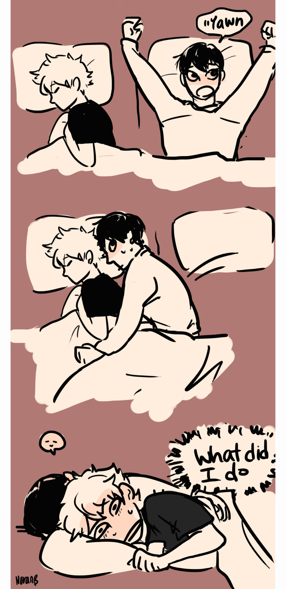 noranb-artstuffs:  Very subtle. For aweekofkagehina again, day 2 I am Kags..  