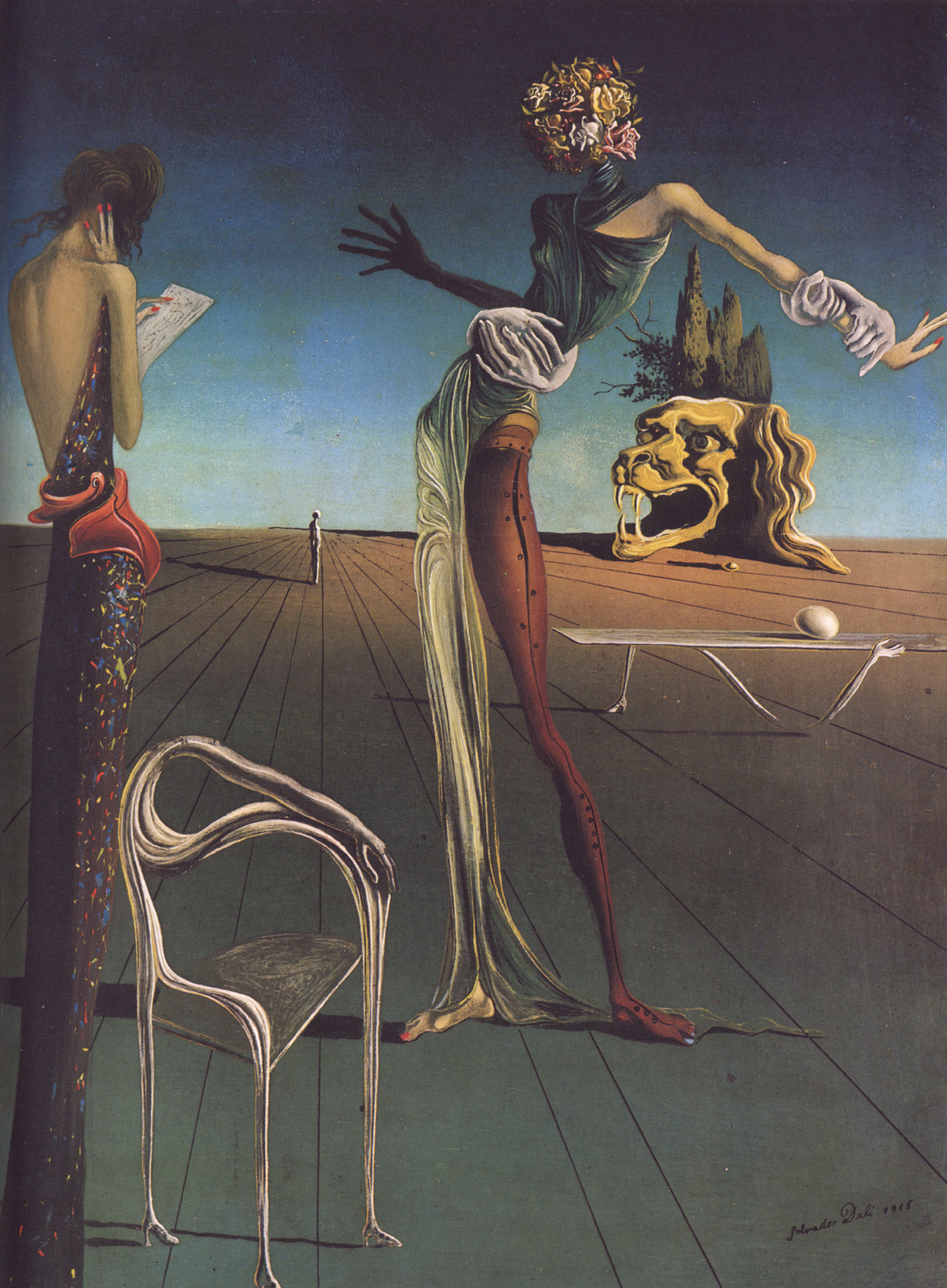 salvadordali-art:Woman with a Head of Roses, 1935 Salvador Dali   
