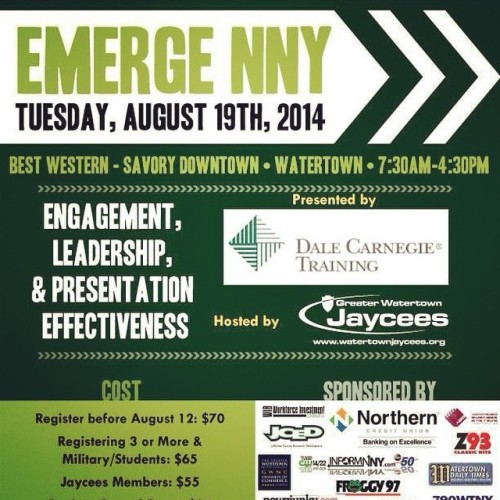 Join me at the Greater Watertown Jaycees Leadership Training Event #jayceesnny (at Savory Downtown)