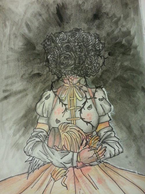 ro-taniah: More stuff from my sketchbook  Did last night with colored pencils and water color