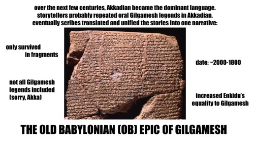 mostlydeadlanguages: A brief text history of Gilgamesh, put together for my students.