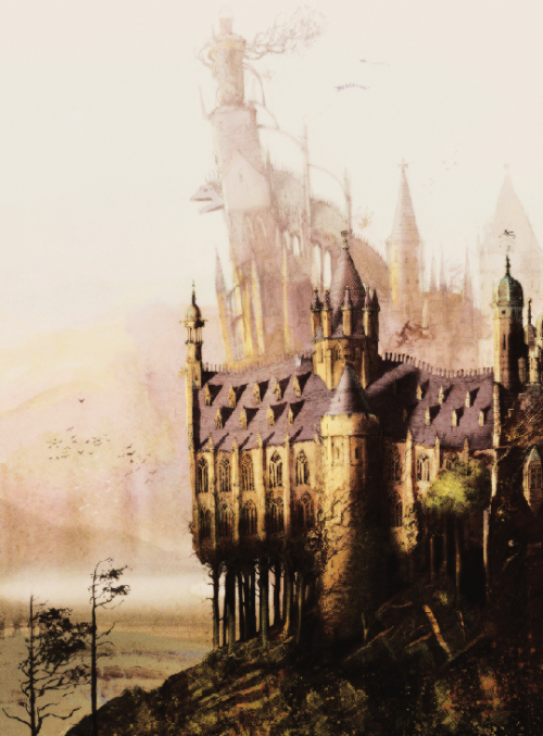 knockturnallley:New illustration of Hogwarts from Harry Potter and the Sorcerer’s Stone: The Illustr
