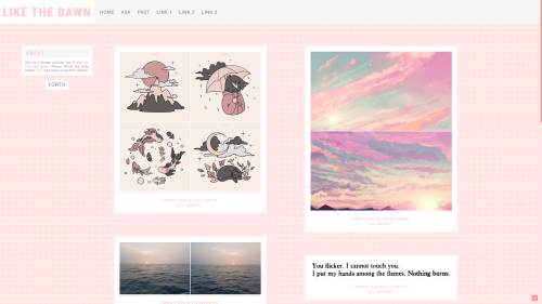 the49thname: theme 01: like the dawn (revamp) - preview 1 / preview 2 / code // all c