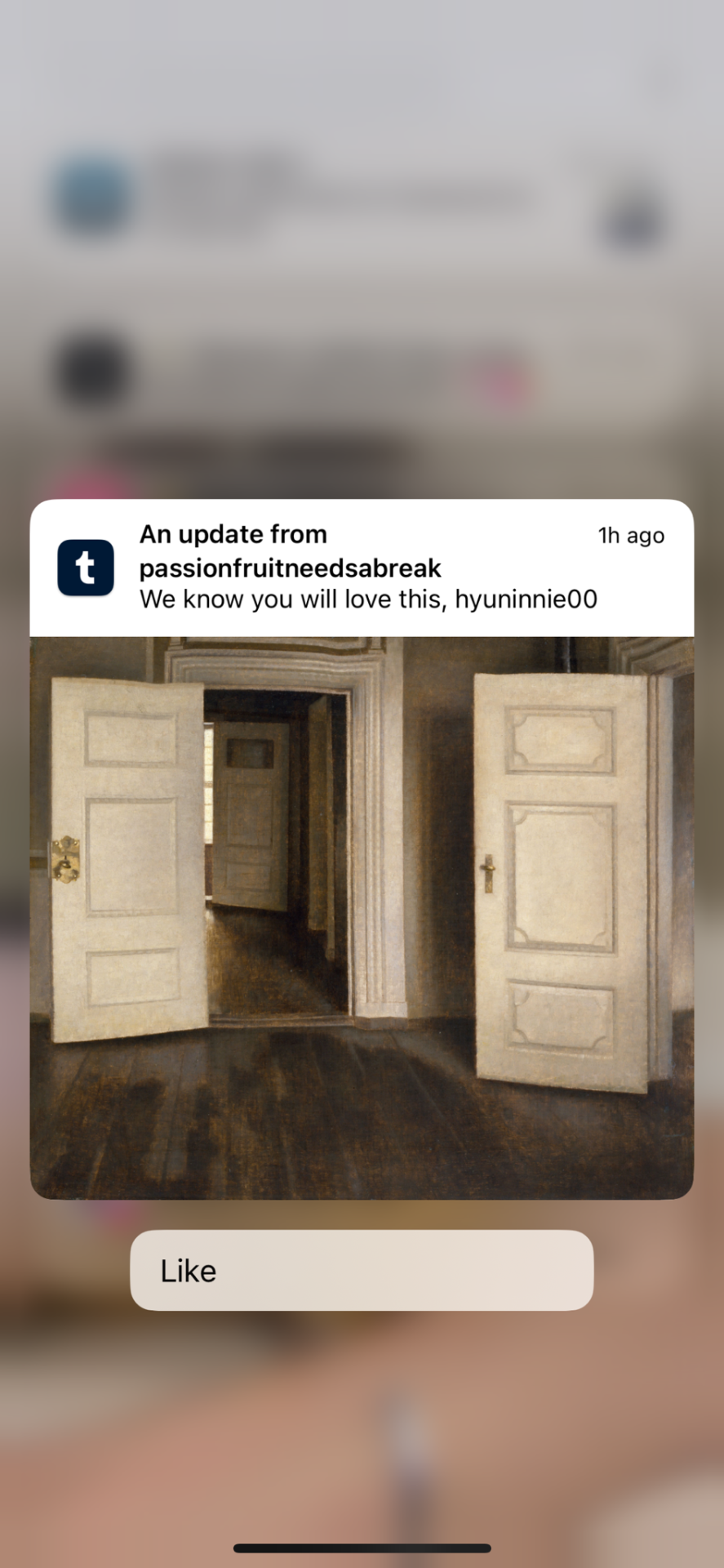 I Felt Like Sharing This Because It Was Quite Cute That Tumblr Notified Me About Your Update @passionfruitneedsabreak