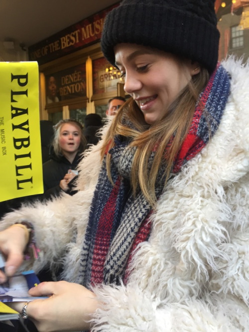 cherylblossomhbic:Laura Dreyfuss at the Dear Evan Hansen stage door on Sunday, 12 March 2017