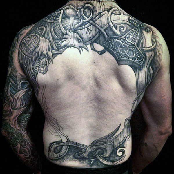 50 Wood Carving Tattoo Designs For Men  Masculine Ink Ideas