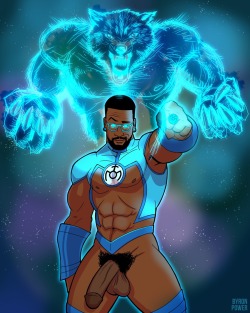 byronpowerart:  Hot hot hot Blue Lantern!