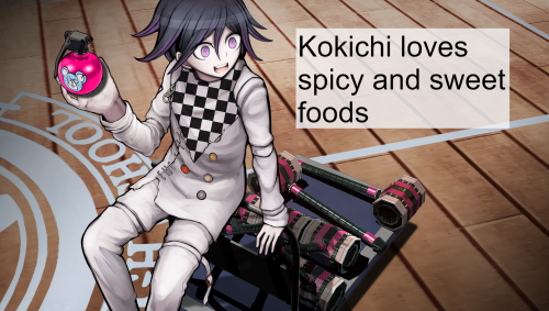 Headcanon: Kokichi loves spicy and sweet foods