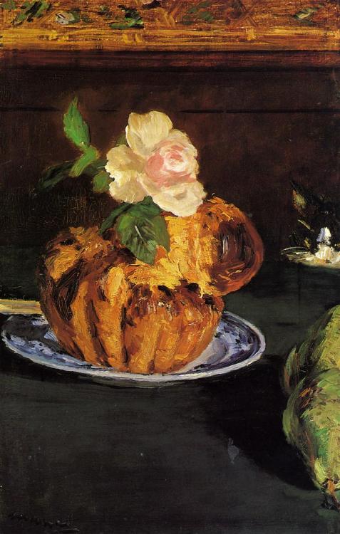 Still Life with Brioche, 1880, Édouar ManetMedium: oil,canvashttps://www.wikiart.org/en/edouard-mane