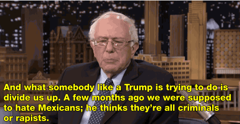 salon:  Watch Bernie Sanders curse out Donald Trump demagoguery