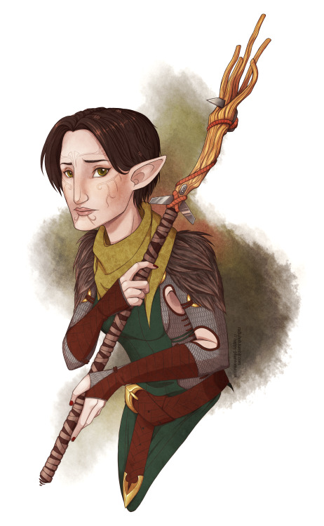 radiuhoh:Merrill, The Dalish PariahI am basically working my way through my favourite DA love interests. I’ve done Cullen (hurr hurr), I think Alistair is probably next.[ Prints ]