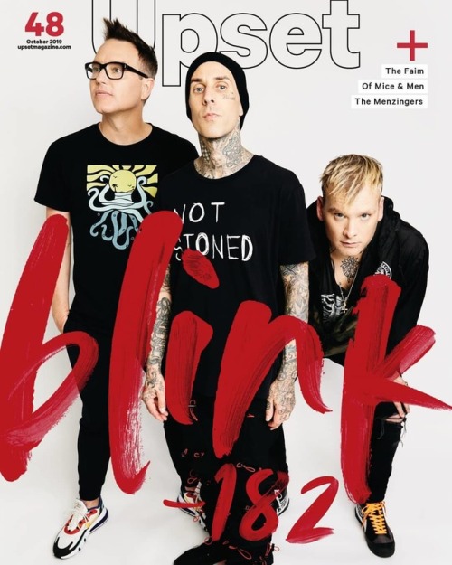 @blink182 en la edición de octubre de @upsetmagazine #blink182 #MarkHoppus #TravisBarker #MattSkiba 