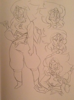 flaaan:  sketch concepts for Amethyst’s and Peridot’s fan-fusion: Atlantisite!!   I want! T ^T