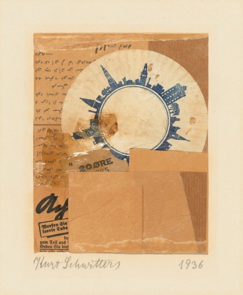 Kurt Schwitters, 1936signed, dated and numbered collage on paper laid down on the artist’s mou