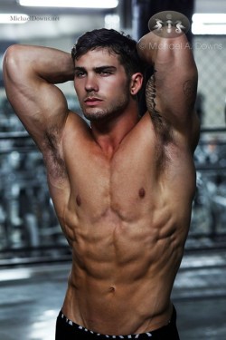 bdsmfratsmuscles:  Hot! a total muscle God…. just perfect…. I can’t stop staring at those hairy pits on display .. the mssive guns, and beautiful face….