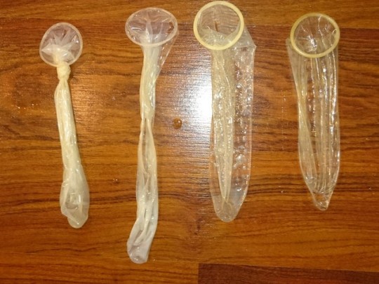 condom-hunter:  Some used condoms in the club… 😄 