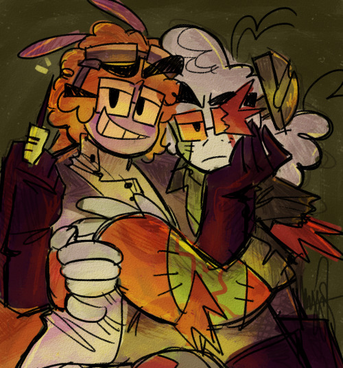 Happy Halloween everyone!! B) Hope yall have a good one!Theia and Oliz as Dr. Frankenstein and the M