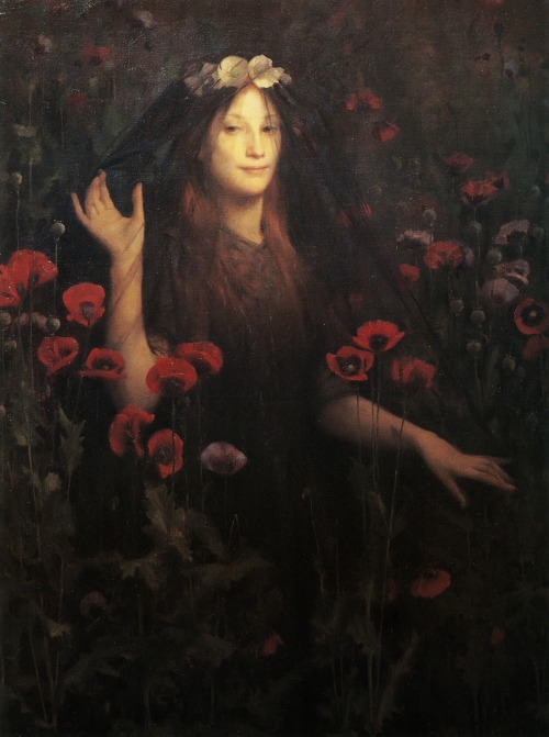 insipit:  Thomas Cooper Gotch (1854–1931, England)Gotch was an English Pre-Raphaelite painter and illustrator. He studied art in London and Antwerp before he married and studied in Paris with his wife, Caroline, a fellow artist. Returning to Britain,