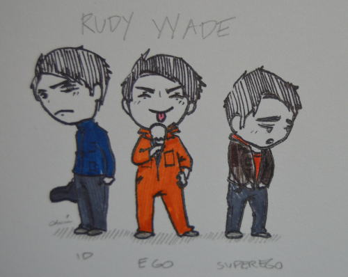 chibi Misfits doodles~ :&gt; Simon Bellamy &amp; Alisha Daniels Rudy Wade (Id, Ego, Super Eg