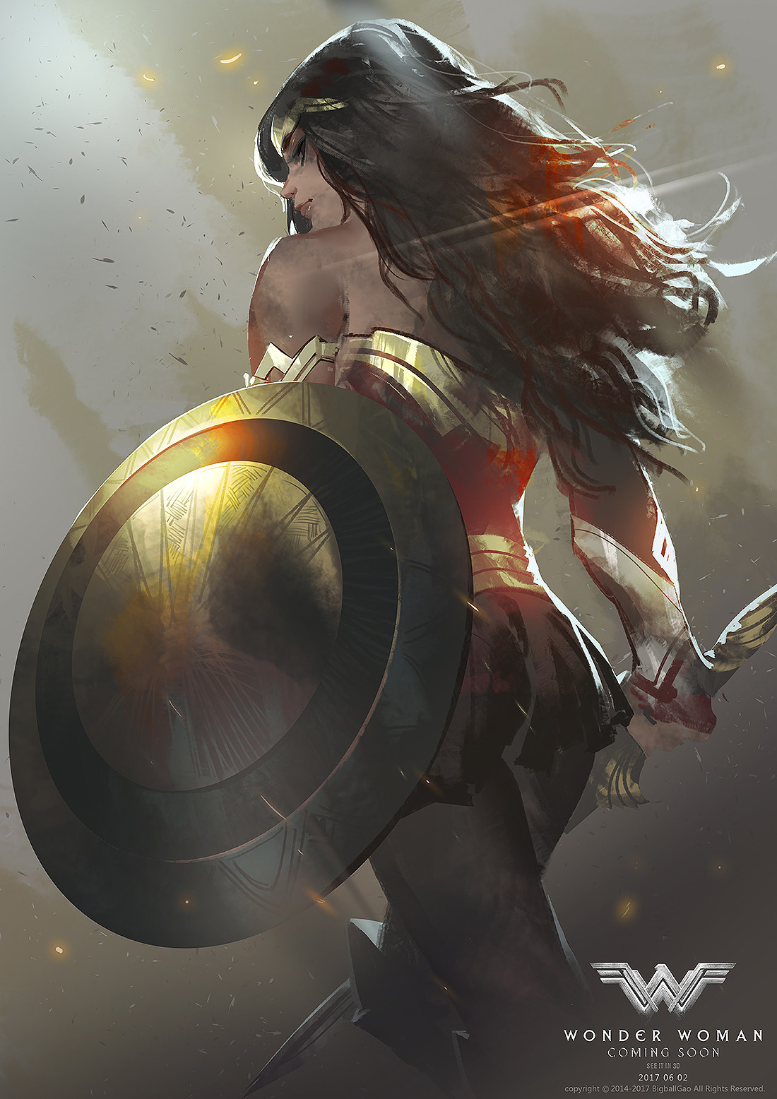 cyberclays:   Wonder Woman   - fan art by Bigball Gao  